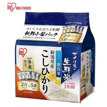 アイリス　無洗米　新潟県産こしひかり　２合×５袋（１．５ｋｇ）