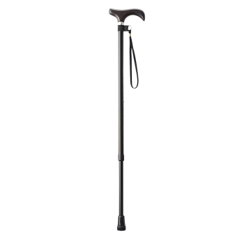 伸縮式杖　無地　黒