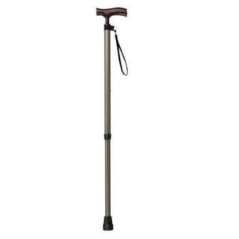 頼れるステッキ　伸縮　グリーンシルバー