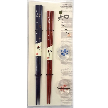 食洗箸・箸置きセット　ひとひら桜