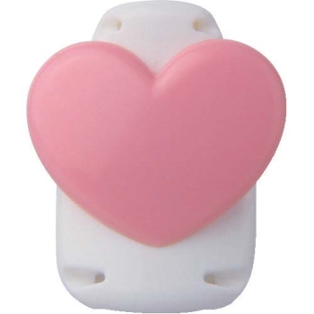 ソニック　服に穴があかない名札止め　キッズクリップ　ピンク　ハート