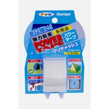 アサヒペン パワーテープ クリヤメッシュ ミニ 4m