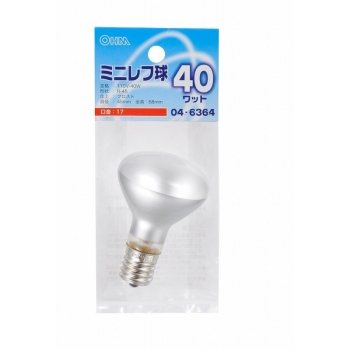 オーム電機　ミニレフ球　Ｅ１７　４０Ｗ　フロスト