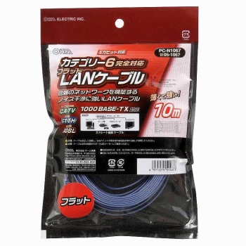 オーム電機 FL CAT6 LAN10M