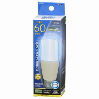 ＬＥＤ電球　Ｔ形　昼光色　６０Ｗ相当　Ｅ２６　ＬＤＴ７Ｄ－Ｇ　ＩＧ９２