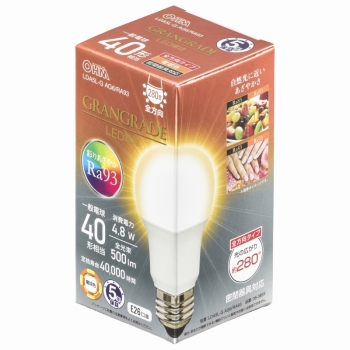 ＬＥＤ電球　Ｅ２６　４０形相当　電球色