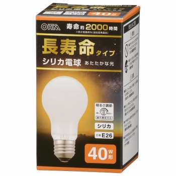 オーム電機　長寿命シリカ電球４０Ｗ１Ｐ