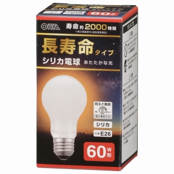 オーム電機　長寿命シリカ電球６０Ｗ１Ｐ