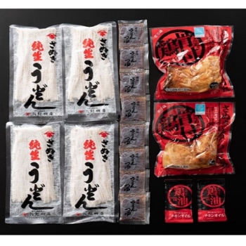 【高知・香川お取り寄せ】紀州屋　純生うどんと骨付鶏セット