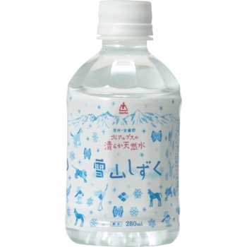 北アルプス清らか天然水 雪山しずく 280ml （24本