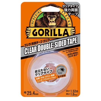 強力両面テープ ゴリラ 両面テープ クリア25.4mm×1.52M