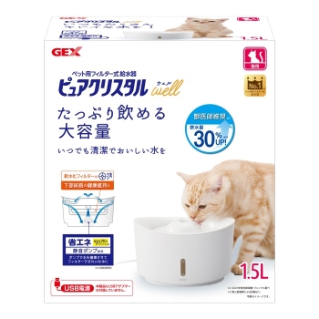 ピュアクリスタル　ウェル　１．５Ｌ　猫用　ホワイト