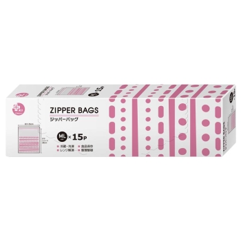 プラスプラス デザインジッパーバッグ ML 15P