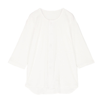 愛情らくらく　紳士　前あき　７分袖ワンタッチシャツ