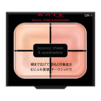 カネボウ　ケイト　バウンシーチークシャドウ　ＯＲ－１【パウダリーアプリコット】