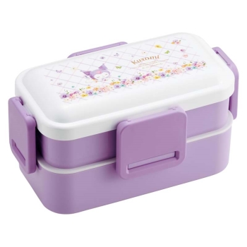 ２段ふわっとフタ弁当箱　６００ｍｌ　クロミ・パステルな水彩画