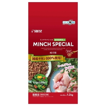 ミンチスペシャル　成犬用　緑黄色野菜入り　１．２ｋｇ　国産チキン１００％使用