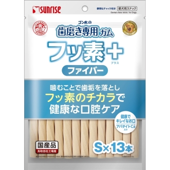 ゴン太の歯磨き専用ガム　フッ素プラス　ファイバーＳサイズ　アパタイトカルシウム入り１３本