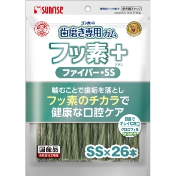 ゴン太の歯磨き専用ガム　フッ素プラス　ファイバーＳＳサイズ　クロロフィル入り２６本