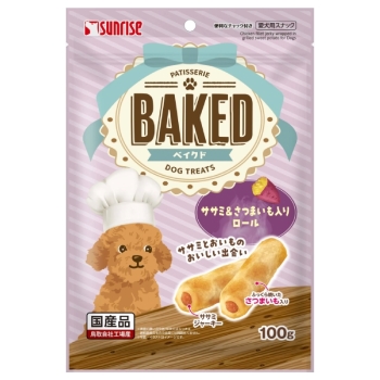 ＢＡＫＥＤ　ササミ＆さつまいも入りロール１００ｇ