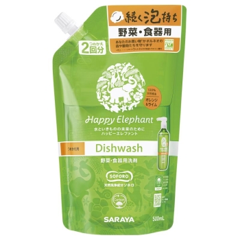 ハッピーエレファント野菜食器用洗剤ＯＬ替５００ＭＬ
