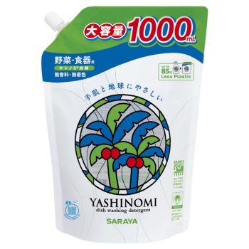 ■　ヤシノミ洗剤　野菜・食器用　無香料・無着色　つめかえ　大容量１０００ｍｌ