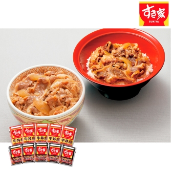 【お歳暮】すき家　牛丼の具５食・牛カルビ丼の具５食セット ＳＧ５Ｋ５