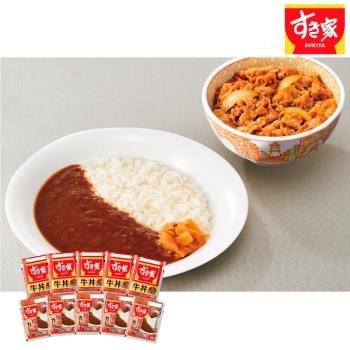 【お歳暮】すき家　牛丼の具５食・横濱カレー５食セット ＳＧ５Ｃ５
