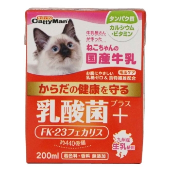 ■　ドギーマンハヤシ　ねこちゃんの国産牛乳　乳酸菌プラス２００ｍｌ