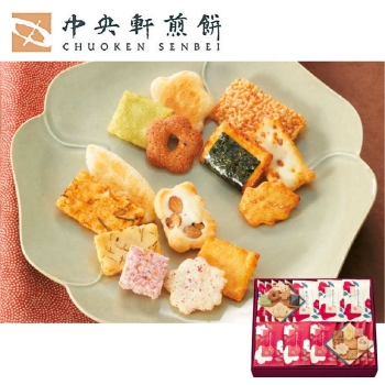 【お歳暮】中央軒煎餅　花色しおん冬　３０Ｎ