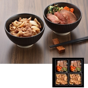 米沢牛黄木（おおき）米沢牛焼肉ご飯・米澤豚生姜焼きご飯セット　ＹＢＳ３８