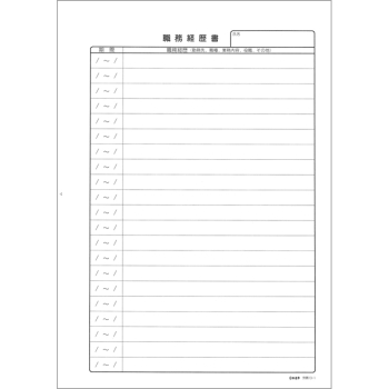 日本法令　職務経歴書　Ａ４　労務１３－１