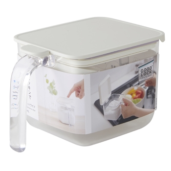 マーナ　調味料ポットワイド　ホワイト