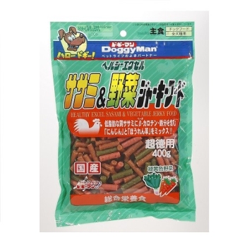 ■　ヘルシー　エクセルササミ＆野菜ジャーキーフード　４００ｇ