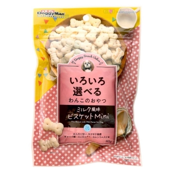 ■　ドギースナックバリュー　ミルク風味ビスケットＭｉｎｉ８０ｇ