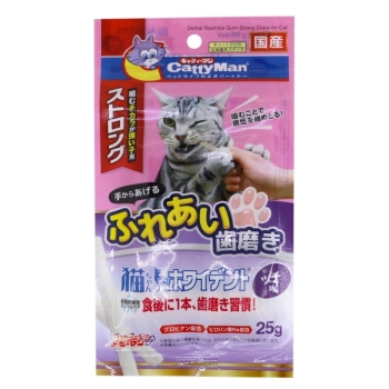 ■　ドギーマンハヤシ　猫ちゃんホワイデントストロングツナ味２５ｇ
