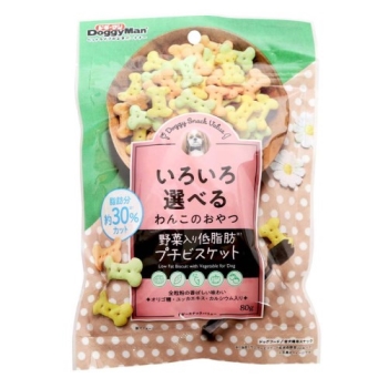 ■　ドギースナックバリュー　野菜入り低脂肪プチビスケット８０ｇ