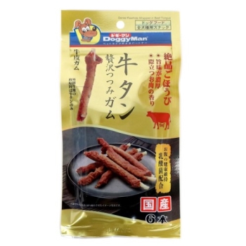 ■　ドギーマンハヤシ 牛タン贅沢つつみガムプレーン６本