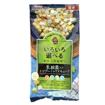 ■　ドギースナックバリュー　乳酸菌入りトリプルミックスキューブ６０ｇ