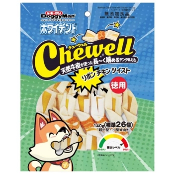 ■　ドギーマンハヤシ ＣＷリボンチキンツイスト徳用１４０ｇ