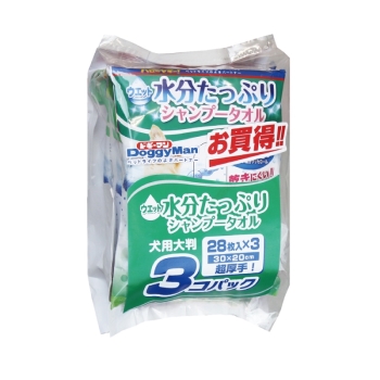 ■　ウエットシャンプータオル犬用大判２８枚３コパック