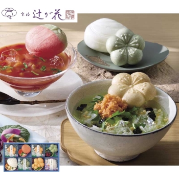 【お中元】京洛・辻が花　京のお茶漬と京野菜のお吸物最中　ＣＴ－２５Ａ