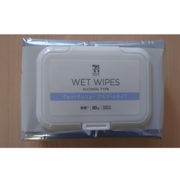 セブンプレミアムライフスタイル　ウェットティシュー　アルコールタイプ　除菌　８０枚