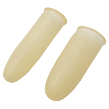 プラス　指サック　Ｍ／Ｌサイズ　各５個入り　アメ色　ＫＭ－３００Ａ