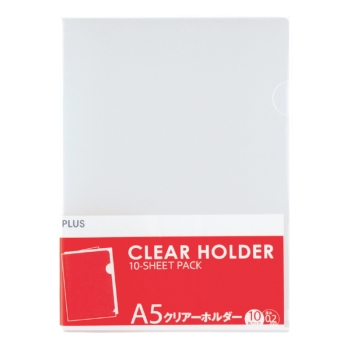 プラス　クリアーフォルダー　Ａ５　０．２ｍｍ厚　透明　１０枚パック　ＦＬ－２１５ＨＯ