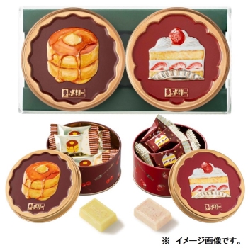 メリー　ホットケーキ缶＆ショートケーキ缶　１０個