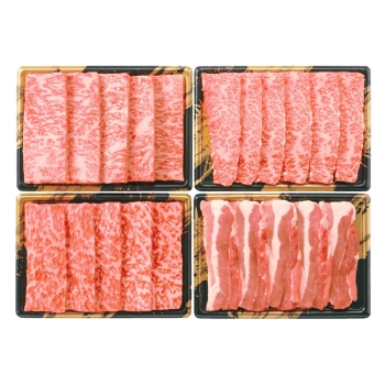 【お中元】岐阜県産　飛騨牛・飛騨旨豚焼肉４種食べ比べ　ＨＹＫ－７５