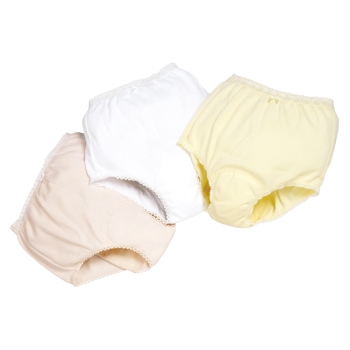 婦人　失禁パンツ　レース付深ばき安心ショーツ３色組