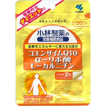 小林製薬の栄養補助食品　コエンザイムＱ１０α－リポ酸Ｌ－カルニチン