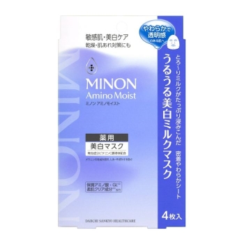 ミノン　アミノモイスト　薬用うるうる美白ミルクマスク　２０ＭＬｘ４枚